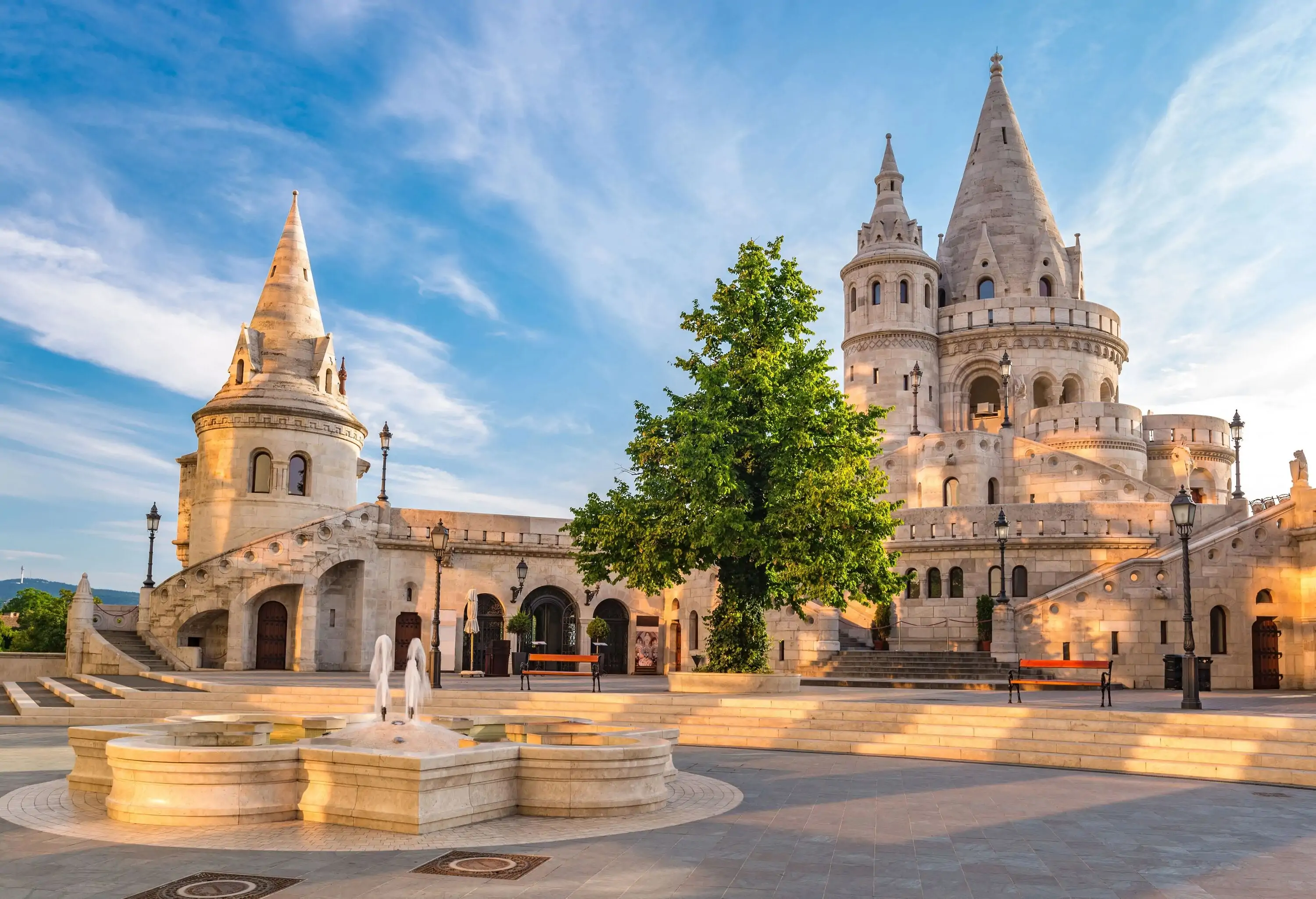 Budapest Hungary, sunrise at Fisherman Bastion